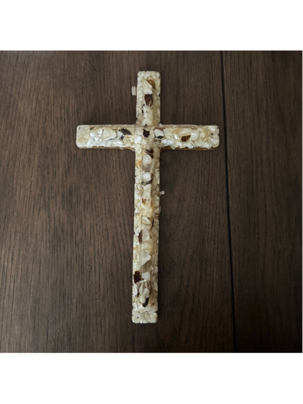 Vintage Tennessee Shell Co. Genuine Mother of Pearl Decorative Wall Cross